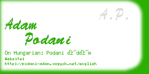 adam podani business card